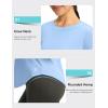 imageWomens UPF 50 Sun Shirt Long Sleeve UV Shirts Rash Guard Lightweight Quick Dry Workout Hiking Tops for WomenHaze Blue