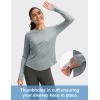 imageWomens UPF 50 Sun Shirt Long Sleeve UV Shirts Rash Guard Lightweight Quick Dry Workout Hiking Tops for WomenHeather Light Grey