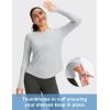 imageWomens UPF 50 Sun Shirt Long Sleeve UV Shirts Rash Guard Lightweight Quick Dry Workout Hiking Tops for WomenLight Grey
