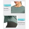 imageWomens UPF 50 Sun Shirt Long Sleeve UV Shirts Rash Guard Lightweight Quick Dry Workout Hiking Tops for WomenMalachite Green