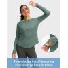 imageWomens UPF 50 Sun Shirt Long Sleeve UV Shirts Rash Guard Lightweight Quick Dry Workout Hiking Tops for WomenMalachite Green