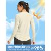 imageWomens UPF 50 Sun Shirt Long Sleeve UV Shirts Rash Guard Lightweight Quick Dry Workout Hiking Tops for WomenOatmeal