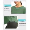 imageWomens UPF 50 Sun Shirt Long Sleeve UV Shirts Rash Guard Lightweight Quick Dry Workout Hiking Tops for WomenOlive