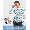 imageWomens UPF 50 Sun Shirt Long Sleeve UV Shirts Rash Guard Lightweight Quick Dry Workout Hiking Tops for WomenPink Palm Leaf