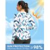 imageWomens UPF 50 Sun Shirt Long Sleeve UV Shirts Rash Guard Lightweight Quick Dry Workout Hiking Tops for WomenPink Palm Leaf