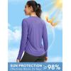 imageWomens UPF 50 Sun Shirt Long Sleeve UV Shirts Rash Guard Lightweight Quick Dry Workout Hiking Tops for WomenVintage Purple
