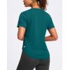 imageWomens Workout Tops VNeck Short Sleeve UPF 50 Sun Shirt Moisture Wicking Quick Dry Top for Gym Running AthleticHarbor Blue
