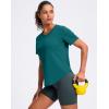 imageWomens Workout Tops VNeck Short Sleeve UPF 50 Sun Shirt Moisture Wicking Quick Dry Top for Gym Running AthleticHarbor Blue