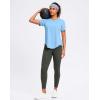 imageWomens Workout Tops VNeck Short Sleeve UPF 50 Sun Shirt Moisture Wicking Quick Dry Top for Gym Running AthleticHaze Blue