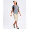 imageWomens Workout Tops VNeck Short Sleeve UPF 50 Sun Shirt Moisture Wicking Quick Dry Top for Gym Running AthleticHeather Grey