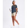 imageWomens Workout Tops VNeck Short Sleeve UPF 50 Sun Shirt Moisture Wicking Quick Dry Top for Gym Running AthleticNavy