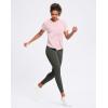imageWomens Workout Tops VNeck Short Sleeve UPF 50 Sun Shirt Moisture Wicking Quick Dry Top for Gym Running AthleticPeach