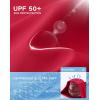 imageWomens Workout Tops VNeck Short Sleeve UPF 50 Sun Shirt Moisture Wicking Quick Dry Top for Gym Running AthleticRed