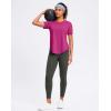 imageWomens Workout Tops VNeck Short Sleeve UPF 50 Sun Shirt Moisture Wicking Quick Dry Top for Gym Running AthleticRose Red