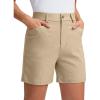 imageG Gradual 5quot Womens Golf Shorts Stretchy Lightweight Outdoor Hiking Shorts with Pockets Shorts for Women Casual SummerGrey Khaki