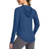 imageG Gradual Womens UPF 50 Sun Shirt with Hoodie Long Sleeve UV Protection Shirts Lightweight Hiking Fishing Shirts for WomenDark Blue