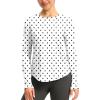 imageWomens UPF 50 Sun Shirt Long Sleeve UV Shirts Rash Guard Lightweight Quick Dry Workout Hiking Tops for WomenBlack Dot