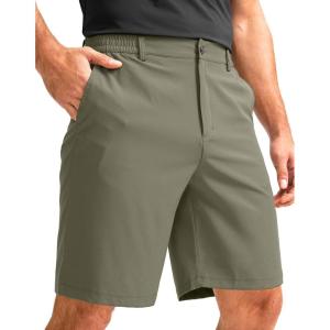 imageG Gradual Mens Casual Shorts 9quot Lightweight Golf Shorts for Men Stretch with 3 Pockets Quick Dry Breathable Work ShortsGrey Sage