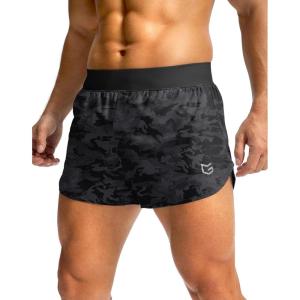 imageG Gradual Running Shorts for Men 3 Inch Lighweight Quick Dry Workout Gym Athletic Jogging Shorts with Inner Key PocketBlack Camo