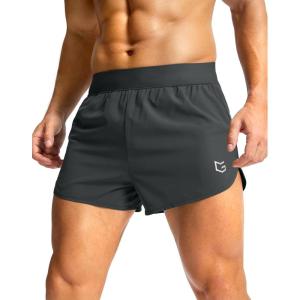 imageG Gradual Running Shorts for Men 3 Inch Lighweight Quick Dry Workout Gym Athletic Jogging Shorts with Inner Key PocketDeep Grey