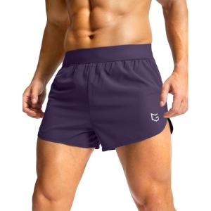 imageG Gradual Running Shorts for Men 3 Inch Lighweight Quick Dry Workout Gym Athletic Jogging Shorts with Inner Key PocketDeep Purple