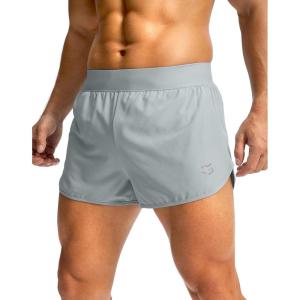 imageG Gradual Running Shorts for Men 3 Inch Lighweight Quick Dry Workout Gym Athletic Jogging Shorts with Inner Key PocketNew Light Grey