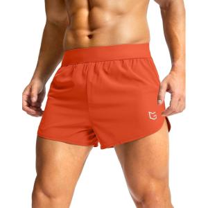 imageG Gradual Running Shorts for Men 3 Inch Lighweight Quick Dry Workout Gym Athletic Jogging Shorts with Inner Key PocketOrange