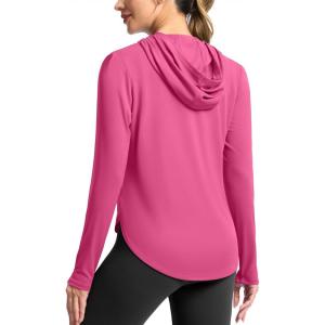 imageG Gradual Womens UPF 50 Sun Shirt with Hoodie Long Sleeve UV Protection Shirts Lightweight Hiking Fishing Shirts for WomenGranita Pink