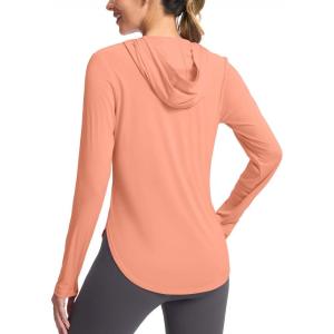 imageG Gradual Womens UPF 50 Sun Shirt with Hoodie Long Sleeve UV Protection Shirts Lightweight Hiking Fishing Shirts for WomenOrange