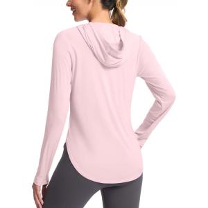 imageG Gradual Womens UPF 50 Sun Shirt with Hoodie Long Sleeve UV Protection Shirts Lightweight Hiking Fishing Shirts for WomenSeashell Pink