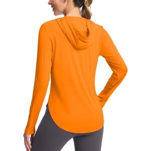 imageG Gradual Womens UPF 50 Sun Shirt with Hoodie Long Sleeve UV Protection Shirts Lightweight Hiking Fishing Shirts for WomenTangerine