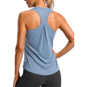 imageG Gradual Womens Workout Tank Tops Racerback Athletic Yoga Tops Loose Fit Sleeveless Running Gym Sports Shirts for WomenDusty Blue