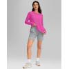 imageG Gradual Sweatshirt for Women Buttery Soft Yoga Tops Crewneck Modal Pullover Shirts Side Slit Thumb HolesRose Pink