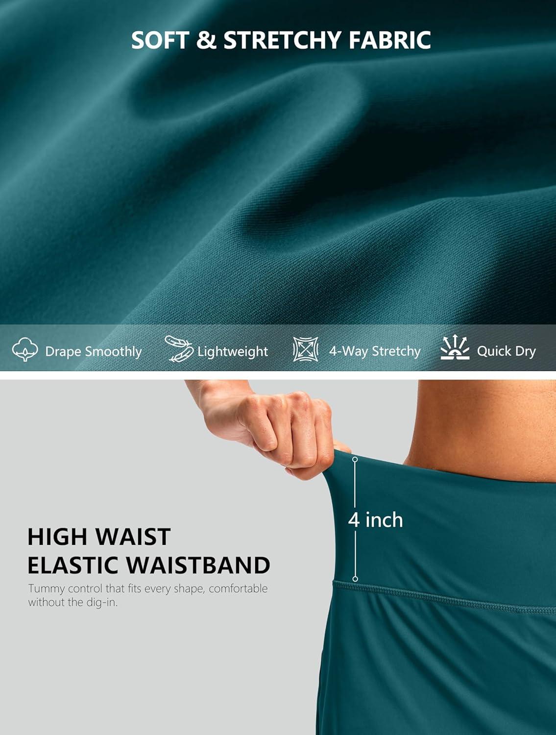 imageG Gradual Skorts for Woman Golf Skirt High Waisted with 2 Inner Pockets Builtin Shorts Stretchy for Tennis Summer CasualIndigo