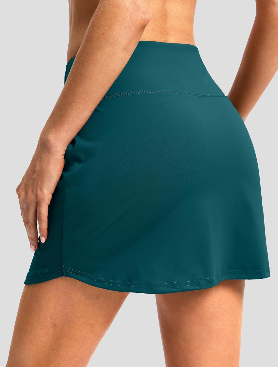 imageG Gradual Skorts for Woman Golf Skirt High Waisted with 2 Inner Pockets Builtin Shorts Stretchy for Tennis Summer CasualIndigo