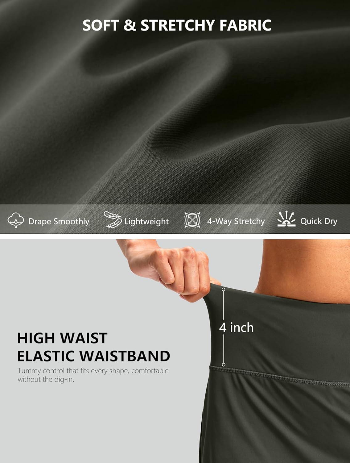 imageG Gradual Skorts for Woman Golf Skirt High Waisted with 2 Inner Pockets Builtin Shorts Stretchy for Tennis Summer CasualSage Green