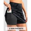 imageG Gradual Skorts for Woman Golf Skirt High Waisted with 2 Inner Pockets Builtin Shorts Stretchy for Tennis Summer CasualBlack Camo