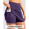 imageG Gradual Skorts for Woman Golf Skirt High Waisted with 2 Inner Pockets Builtin Shorts Stretchy for Tennis Summer CasualDeep Purple