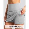 imageG Gradual Skorts for Woman Golf Skirt High Waisted with 2 Inner Pockets Builtin Shorts Stretchy for Tennis Summer CasualGrey
