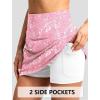 imageG Gradual Skorts for Woman Golf Skirt High Waisted with 2 Inner Pockets Builtin Shorts Stretchy for Tennis Summer CasualPink Paisley