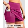 imageG Gradual Skorts for Woman Golf Skirt High Waisted with 2 Inner Pockets Builtin Shorts Stretchy for Tennis Summer CasualRose Red