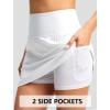 imageG Gradual Skorts for Woman Golf Skirt High Waisted with 2 Inner Pockets Builtin Shorts Stretchy for Tennis Summer CasualWhite