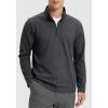 imageG Gradual Quarter Zip Pullover for Men Fleece Lined Sweatshirt Long Sleeve Winter Golf Shirt Mock Neck Polo Running SweaterBlack