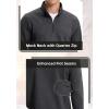 imageG Gradual Quarter Zip Pullover for Men Fleece Lined Sweatshirt Long Sleeve Winter Golf Shirt Mock Neck Polo Running SweaterBlack