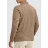 imageG Gradual Quarter Zip Pullover for Men Fleece Lined Sweatshirt Long Sleeve Winter Golf Shirt Mock Neck Polo Running SweaterBrown