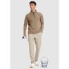 imageG Gradual Quarter Zip Pullover for Men Fleece Lined Sweatshirt Long Sleeve Winter Golf Shirt Mock Neck Polo Running SweaterBrown