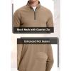 imageG Gradual Quarter Zip Pullover for Men Fleece Lined Sweatshirt Long Sleeve Winter Golf Shirt Mock Neck Polo Running SweaterBrown