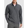 imageG Gradual Quarter Zip Pullover for Men Fleece Lined Sweatshirt Long Sleeve Winter Golf Shirt Mock Neck Polo Running SweaterCharcoal