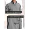 imageG Gradual Quarter Zip Pullover for Men Fleece Lined Sweatshirt Long Sleeve Winter Golf Shirt Mock Neck Polo Running SweaterDusty White