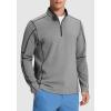 imageG Gradual Quarter Zip Pullover for Men Fleece Lined Sweatshirt Long Sleeve Winter Golf Shirt Mock Neck Polo Running SweaterDusty White